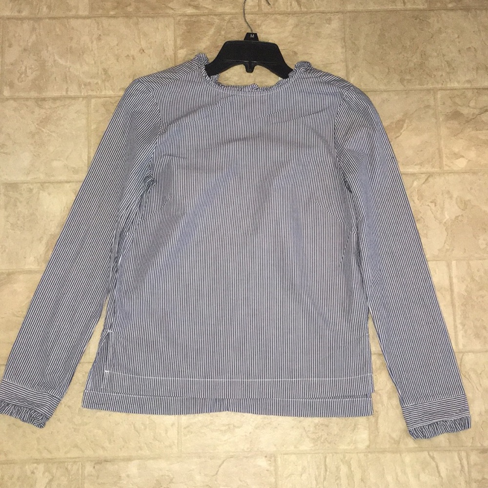 H&M blue and white stripe shirt